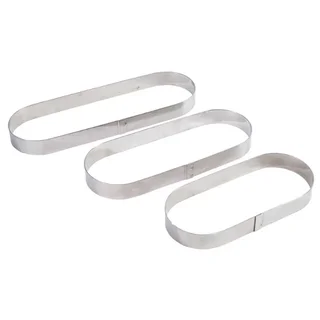 Edelstahl Oblong Tarteform - Länge 28 cm