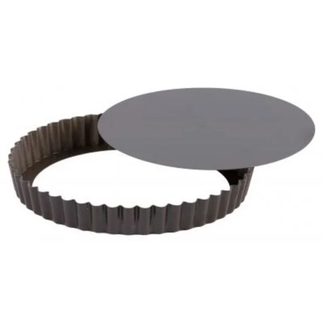 Round Fluted Tart Mold with Removable Bottom - 28 cm Diameter