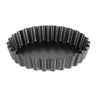 Molde para Tartaleta Estriado con Base Desmontable Antiadherente - Diámetro 10 cm - Set de 3 Piezas