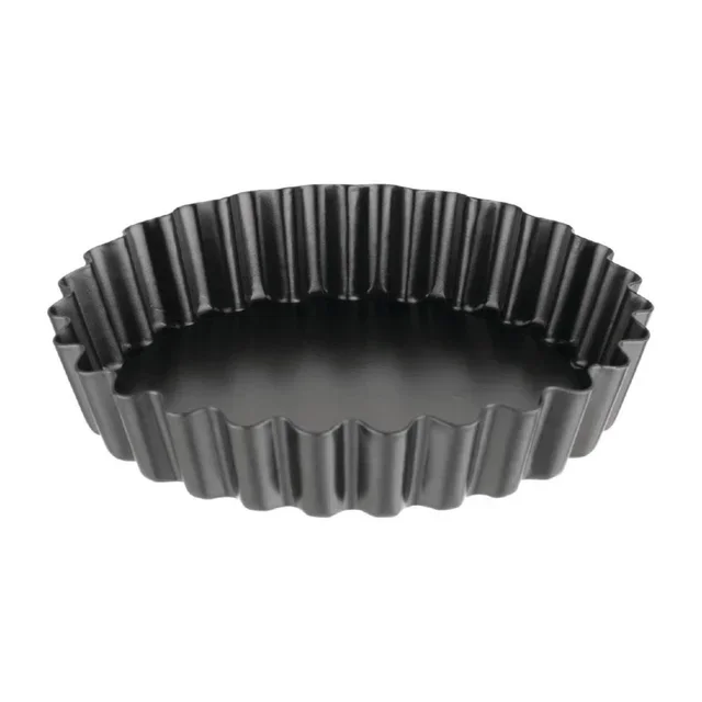 Fluted Tartlet Mould with Removable Non-Stick Base - 10 cm Diameter - Set of 3