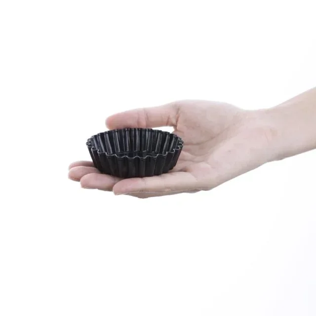 Set de 3 Moldes para Tartaletas Cannelé Ø 8 cm - Base Extraíble y Revestimiento Antiadherente