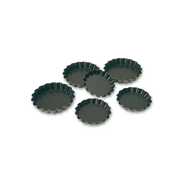 Fluted Round Tartlet Mold - Diameter 6 cm - 25 Pieces