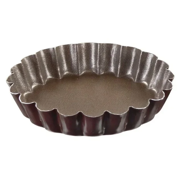 Fluted Round Tartlet Mould - Diameter 10 cm - Set of 6 Pieces