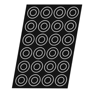 Moule à Tartelettes Rondes - 24 Cavités - Diamètre 80 mm - Fond de Pâte