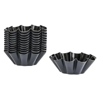 Moules à Mini Brioche 75 mm - Lot de 12 - Revêtement Antiadhésif