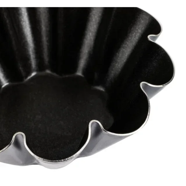 Moules à Mini Brioche 75 mm - Lot de 12 - Revêtement Antiadhésif