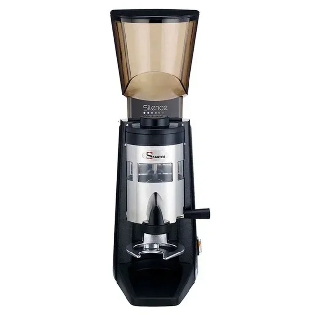 Electric Espresso Coffee Grinder with Integrated 40A Doser - Black Silent