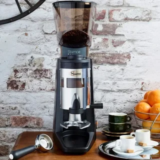 Electric Espresso Coffee Grinder with Integrated 40A Doser - Black Silent