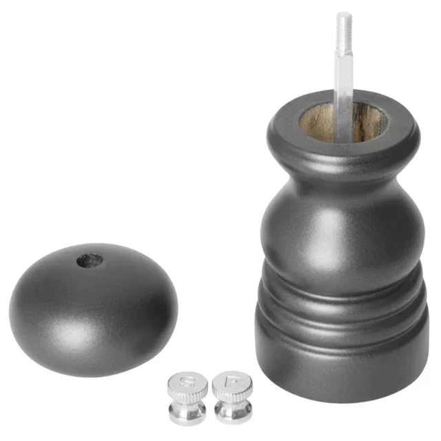 Holzmühle für Gewürze Grau 12,5 cm - Salz oder Pfeffer