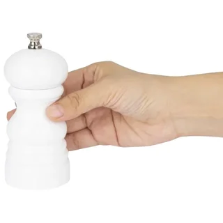 Macina Spezie in Legno Bianco - Altezza 12,5 cm