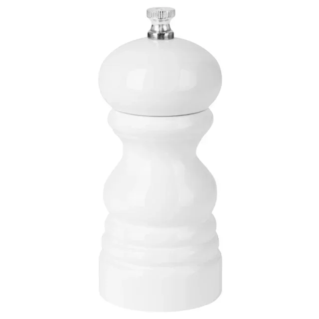 White Wooden Spice Mill - Height 12.5 cm