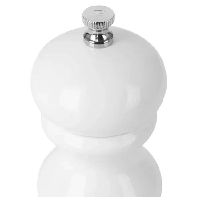 White Wooden Spice Mill - Height 12.5 cm
