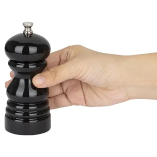 Molinillo de Especias Madera Negro 12,5 cm - Sal o Pimienta