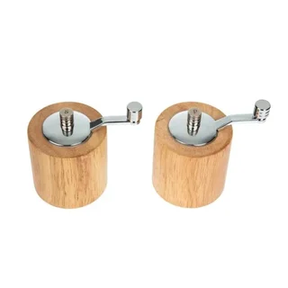 Light Wood Salt and Pepper Spice Mills