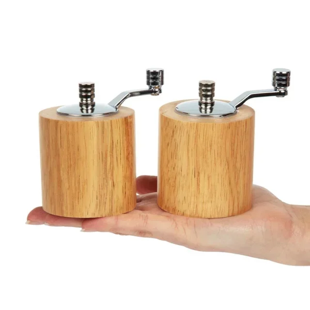 Light Wood Salt and Pepper Spice Mills