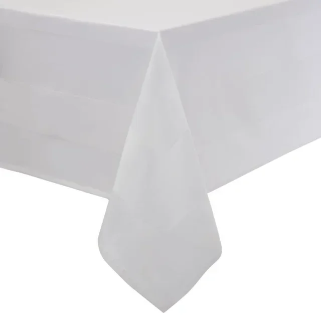 White Tablecloth with Satin Band 1780 X 1780Mm