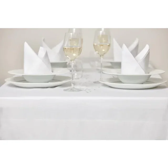 White Tablecloth Satin Band 1600 X 1600 mm