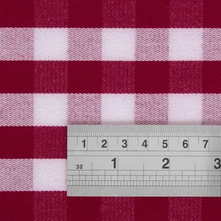 Nappe Carrée Motif Damier Rouge Polyester 1780 X 1780 Mm