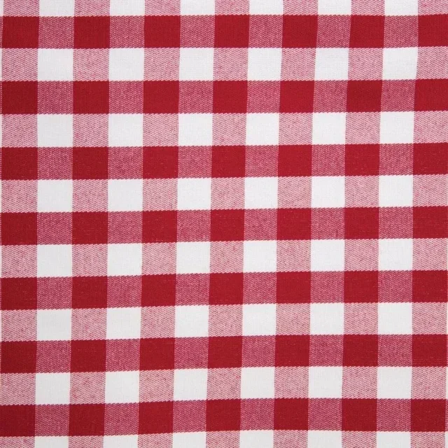 Square Tablecloth Red Check Pattern Polyester 1320 X 1320Mm