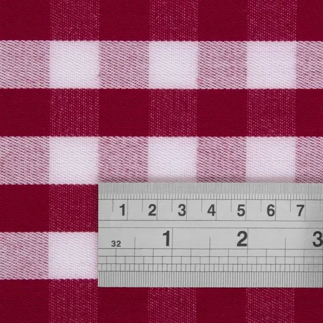 Square Tablecloth Red Check Pattern Polyester 1320 X 1320Mm