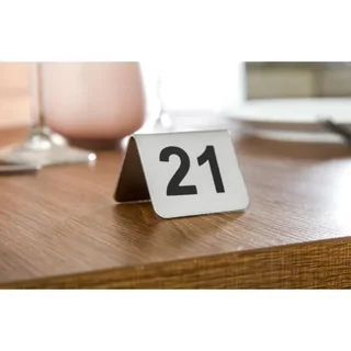 Numéros De Table 21-30 en Acier Inoxydable pour Restaurant et Événementiel