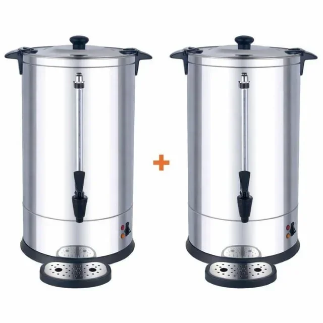 Pack of 2 Professional 7 L Coffee Percolators with Permanent Filter - 48 Cups