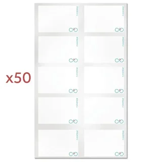 50 Wiederverwendbare Leere Etiketten mit 3 Markerstiften und 2 Reinigungstüchern