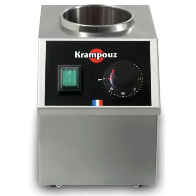 Electric Crepe Maker Set with Integrated Chocolate Warmer