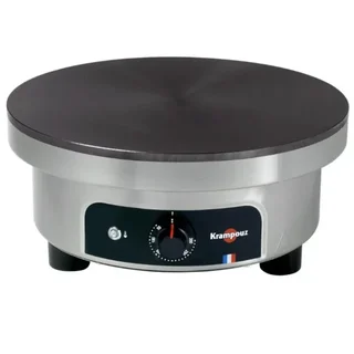 Electric Crepe Maker Set with Integrated Chocolate Warmer