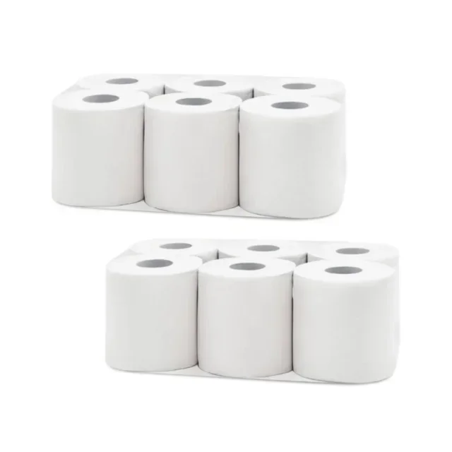 Pack of Center-Feed Hand Towel Rolls 2-Ply - 450 Sheets per Roll - 2x6 Rolls Set