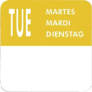 Lote de 7 Rolos de Etiquetas Dias da Semana - 1000 Etiquetas por Rolo