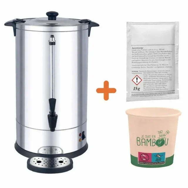 Professional 14 Liter Coffee Percolator Kit Permanent Filter 100 Cups