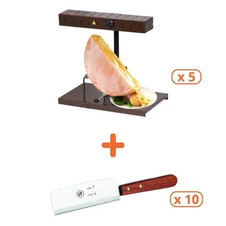 Pack Raclette Tradicional Alpino con Cuchillos para Queso