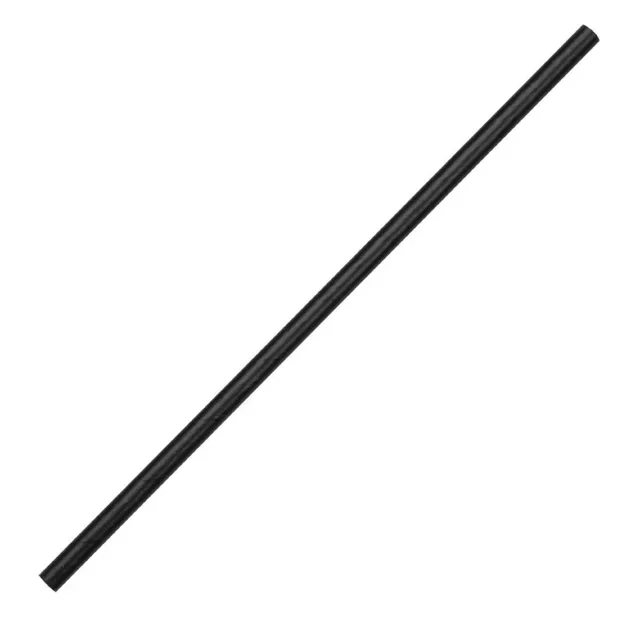 Schwarze Papierstrohhalme Kompostierbar - 21 cm - 250 Stück