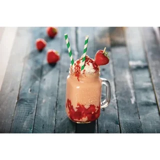 Biologisch abbaubare grüne und weiße Papierstrohhalme - 21 cm - Packung mit 250 Stück