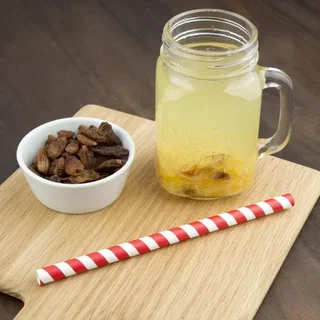 Rote Papier-Smoothie-Strohhalme - Länge 210 mm - 250 Stück