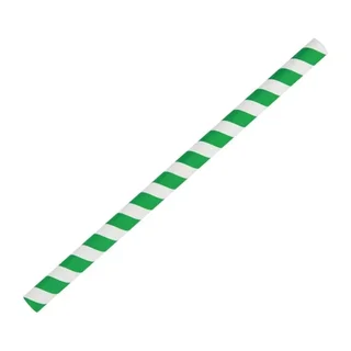 Pajitas de Papel Verdes para Smoothie - Longitud 21 cm - Pack de 250