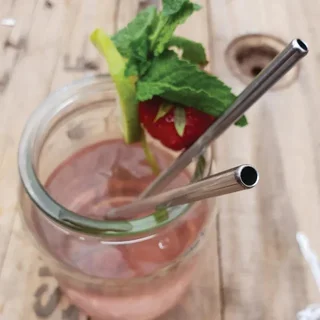 Reusable Stainless Steel Straws 21.5 cm - Set of 25 Pieces