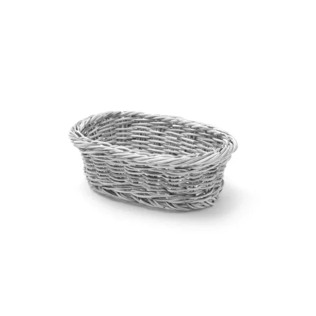 Oval Grey Bread Basket 190x120 mm