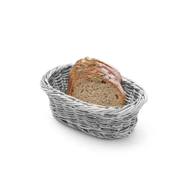 Oval Grey Bread Basket 190x120 mm