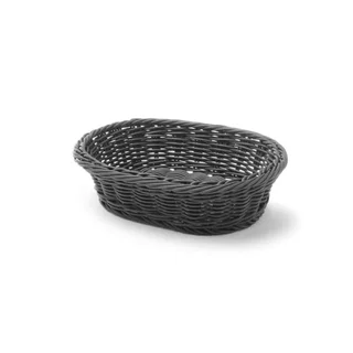 Cesta Ovalada para Pan Negra - 25 x 19 cm