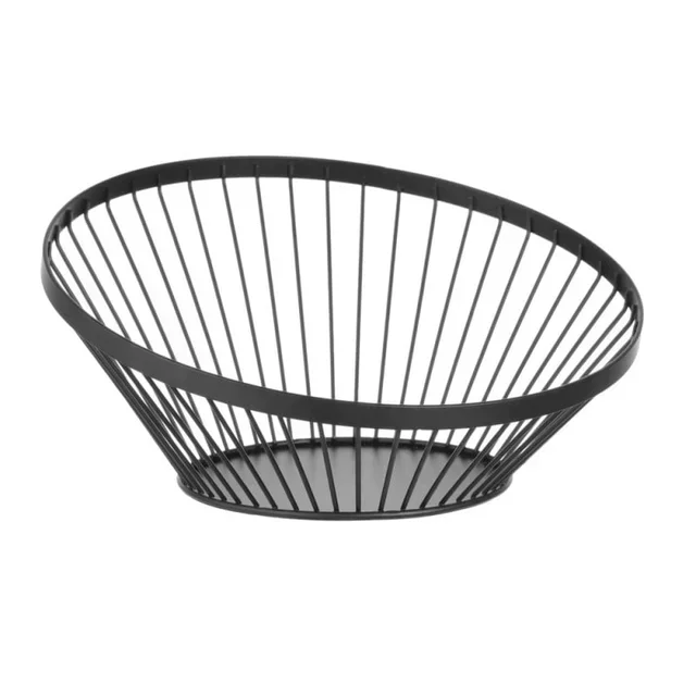 Angled Black Fruit Basket - Ø 28 cm