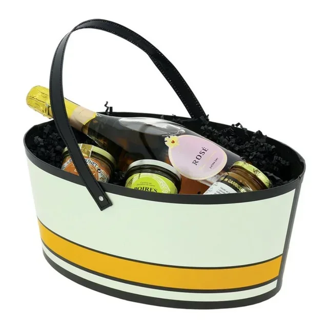 Panier de Marche Ovale Noir 36 x 25 cm