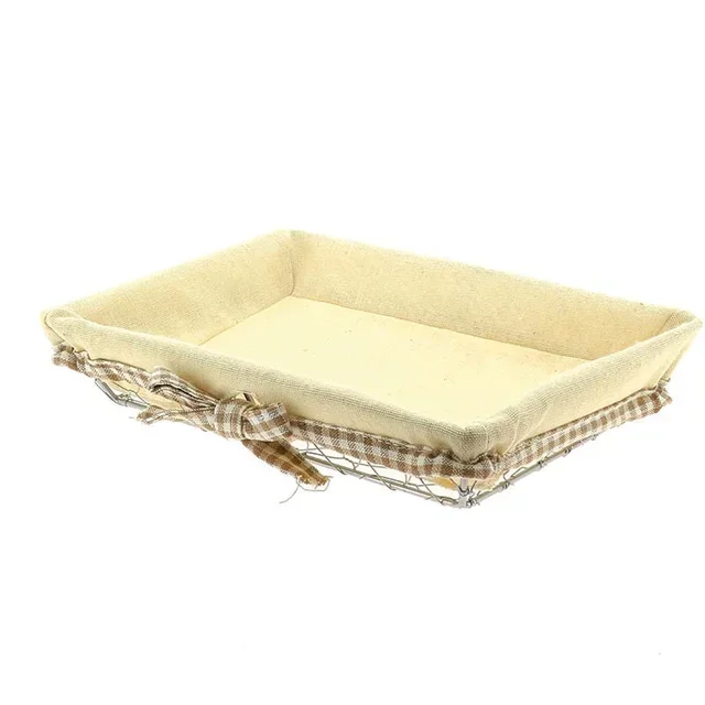 Panier Métallique Tissé Bocage Rectangulaire - 28 x 20 cm