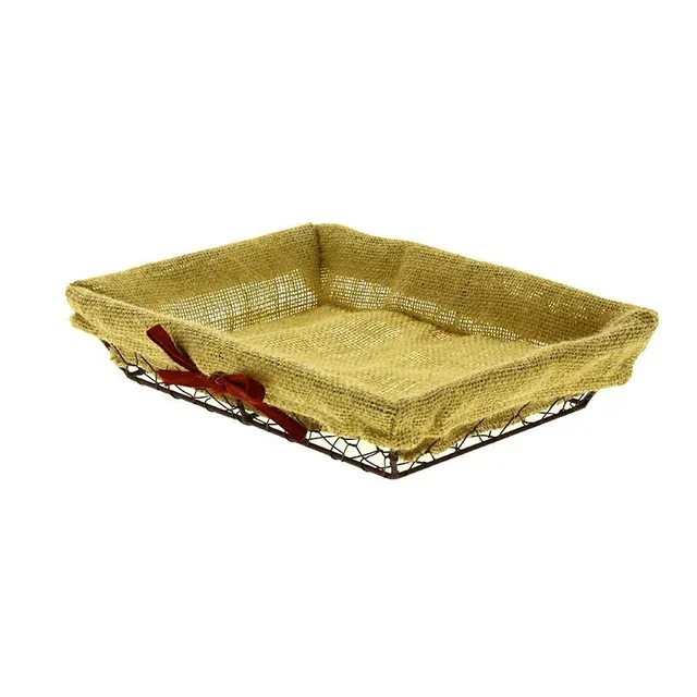 Panier Métallique Tressé Charlotte Rectangulaire - 28 x 20 cm