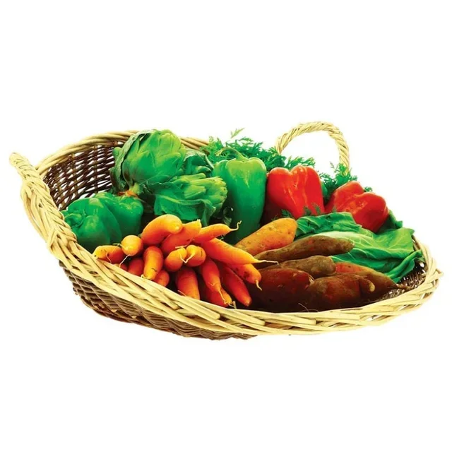 Panier en Osier Naturel avec Poignée Bois Rond Diamètre 60 cm