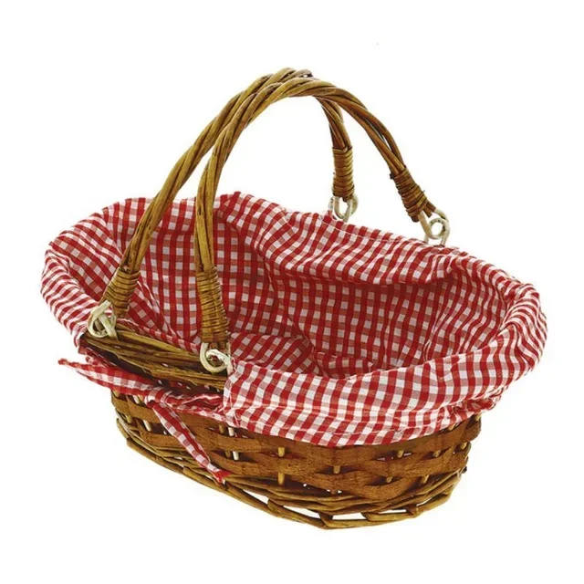 Panier Ovale en Bois Doublé Rouge Eclisse 280x200 cm