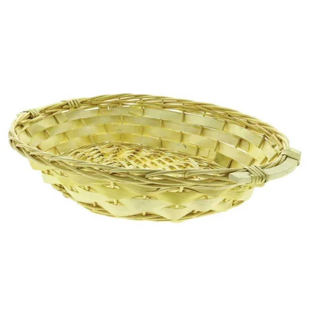 Cestino Ovale Intrecciato in Vimini Naturale 58 x 40 cm