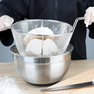 Stainless Steel Breadcrumb Basket | Fine Mesh Breading Sieve