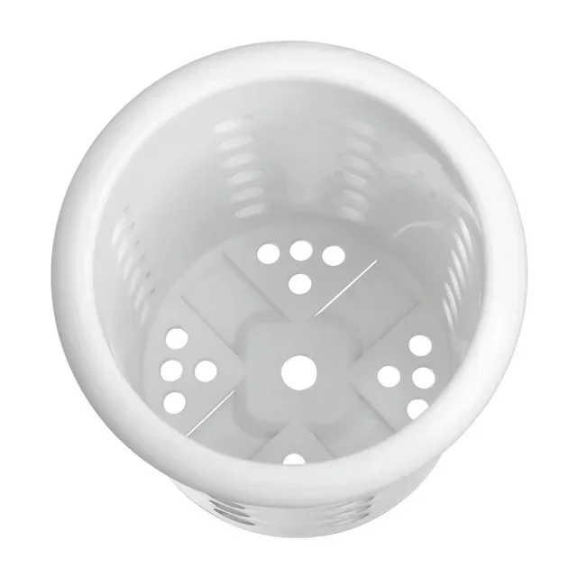 White Round Cutlery Basket - 90 mm Diameter